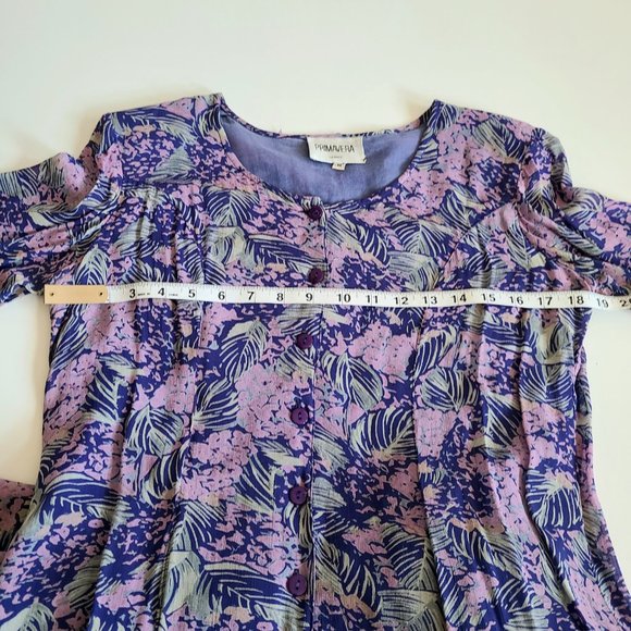 Primavera vintage purple and light green floral summer dress. - Picture 11 of 15